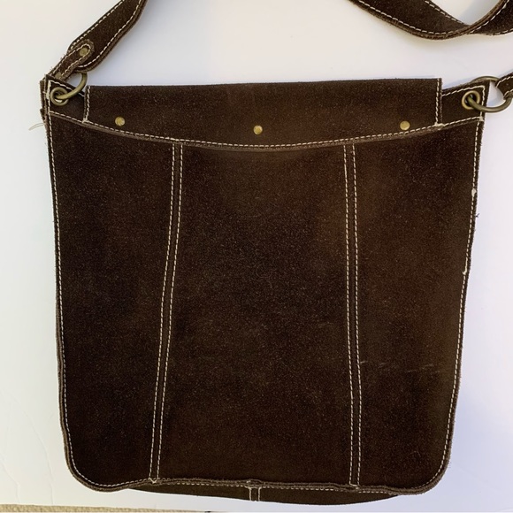 Gap Brown Leather Messenger Bag unisex - Picture 3 of 9